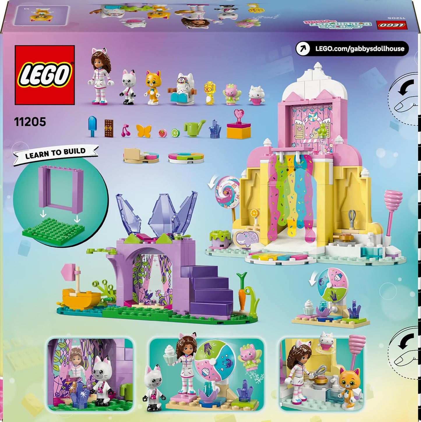LEGO Gabby's Dollhouse Sweet Treat Mountain & Kitty Garden Toy - incl. a Mini Doll, Pandy Paws & Kitty Fairy Figures plus Food Accessories - Gift for 4+ Year Old Girls & Movie Fans - 11205