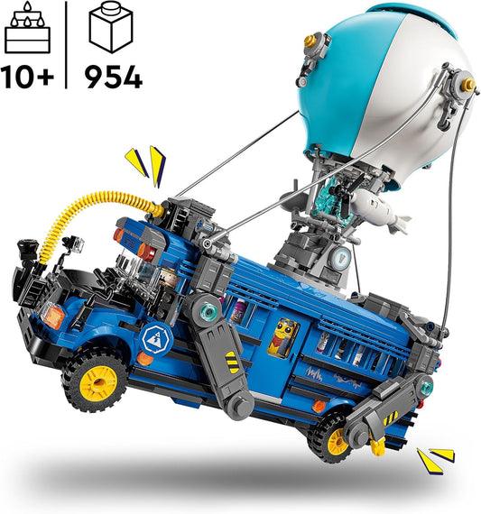 LEGO Conjunto de ônibus de batalha Fortnite, veículo de videogame colecionável para meninos e meninas, com minifiguras de 9 personagens, presente para jogadores e fãs com 10 anos ou mais