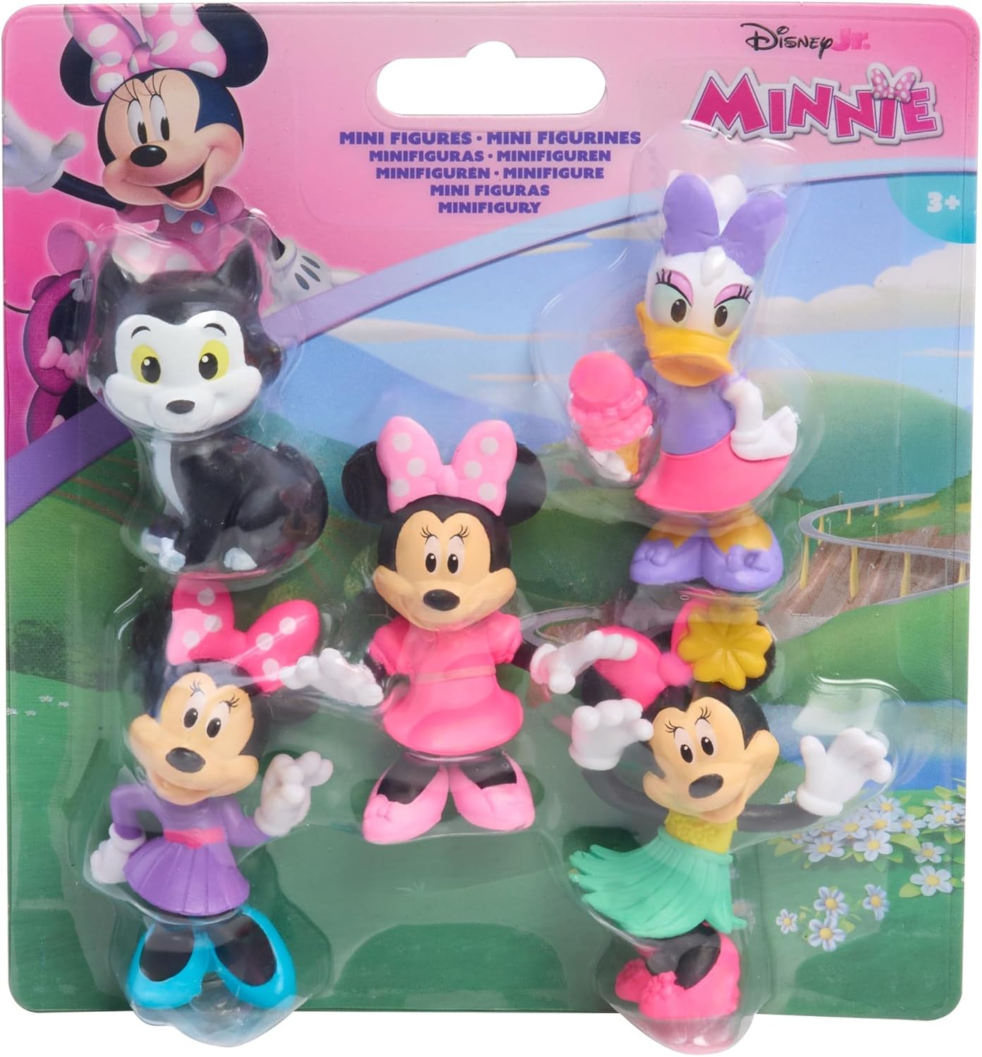 Just Play, Disney Conjunto de 5 miniaturas da Minnie Mouse da Junior da brinquedos infantis para crianças a partir de 3 anos.