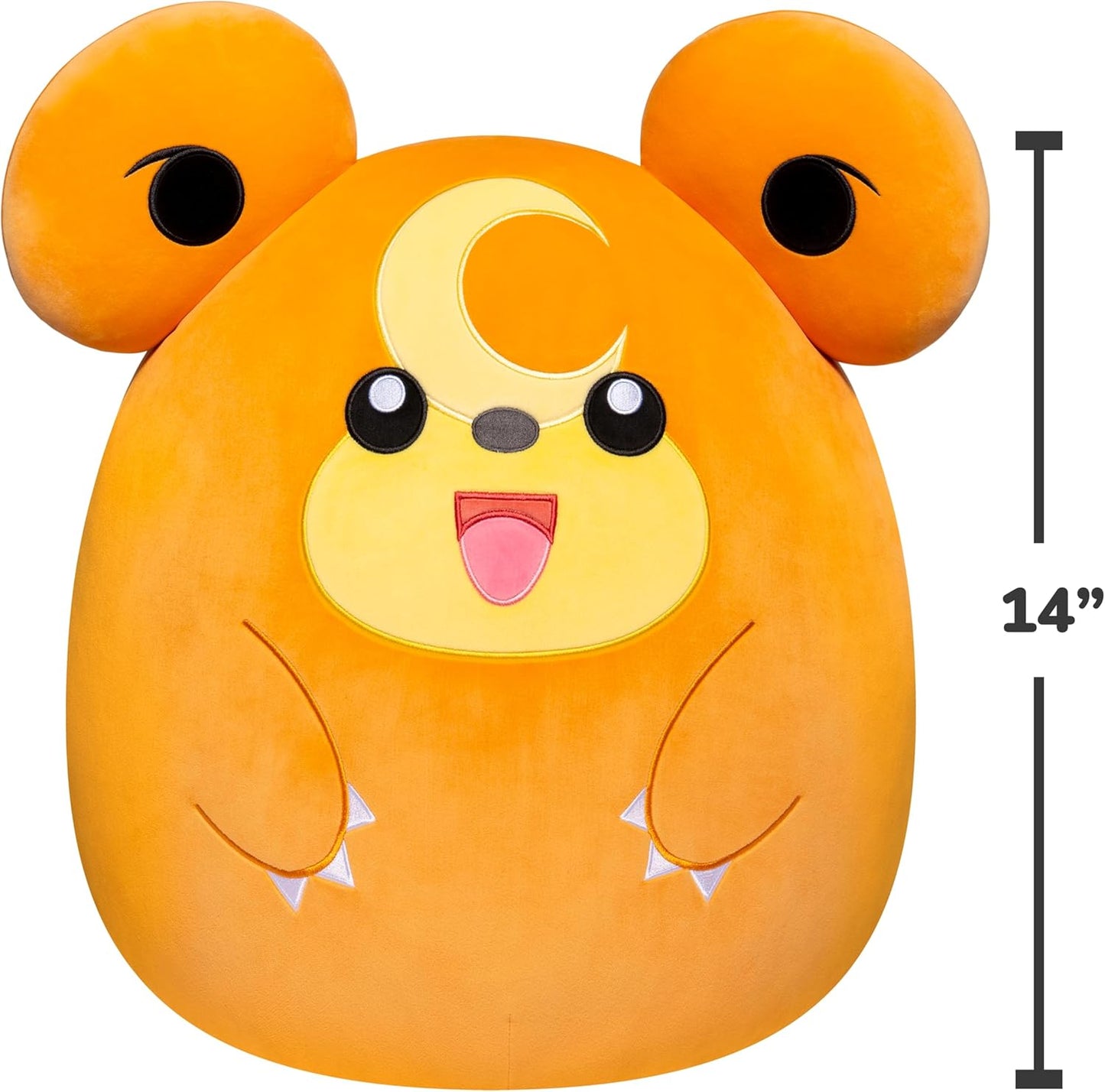 SQUISHMALLOWS Pokémon Teddiursa Plush de 14 polegadas - Adicione Teddiursa ao seu esquadrão, pelúcia ultramacia de pelúcia média