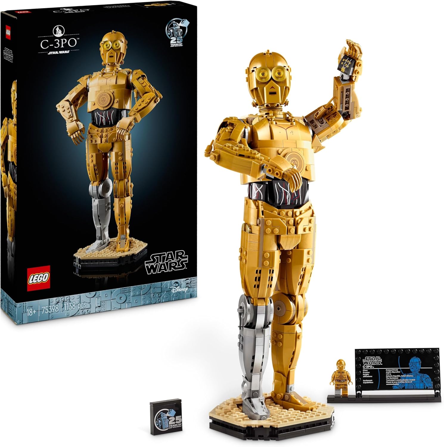 STARWARSコレクション【C-3PO】20点セット LEGO Conjunto de construção de figuras Droid Star Wars C-3PO, kit de m