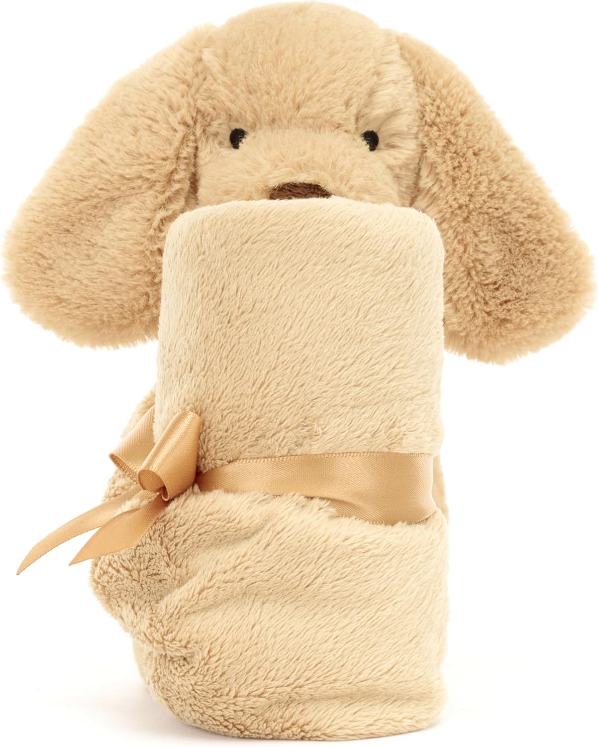 Jellycat Bashful Toffee Puppy Soother, bicho de pelúcia, 34 cm - cobertor de segurança e pelúcia para bebês - presente para bebês