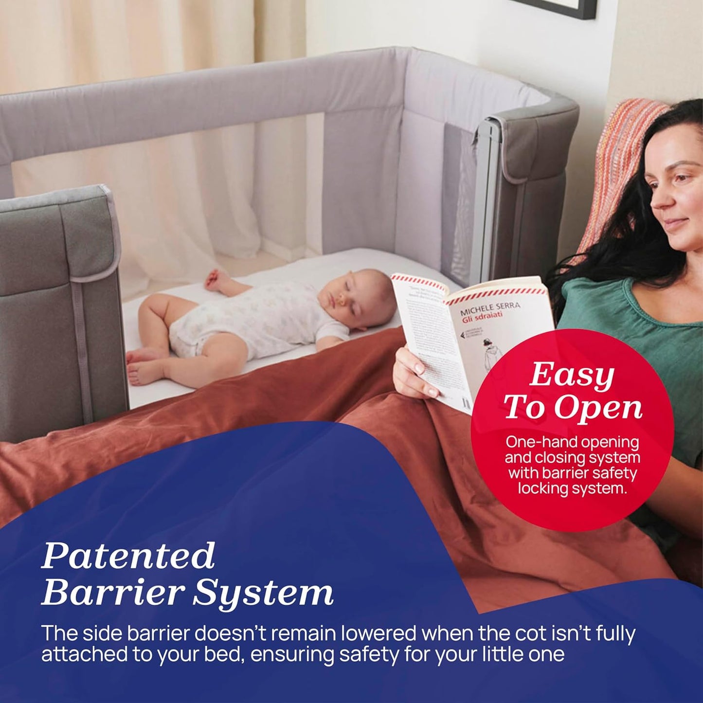 Chicco Berço e berço co-leito Next2Me Forever - Adequado desde o nascimento até os 4 anos - 11 posições de altura ajustáveis - Fluxo de ar - Compatível com cama de criança - Cinza cinza