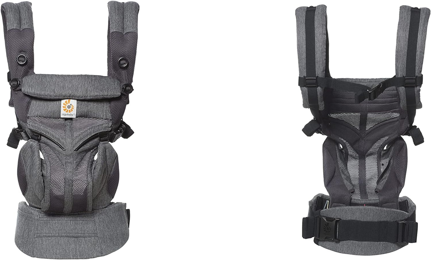 Ergobaby Portabebés para recién nacidos y niños pequeños, mochila de transporte ergonómica para niños pequeños con malla de aire fresco Omni 360 de 4 posiciones, tela clásica