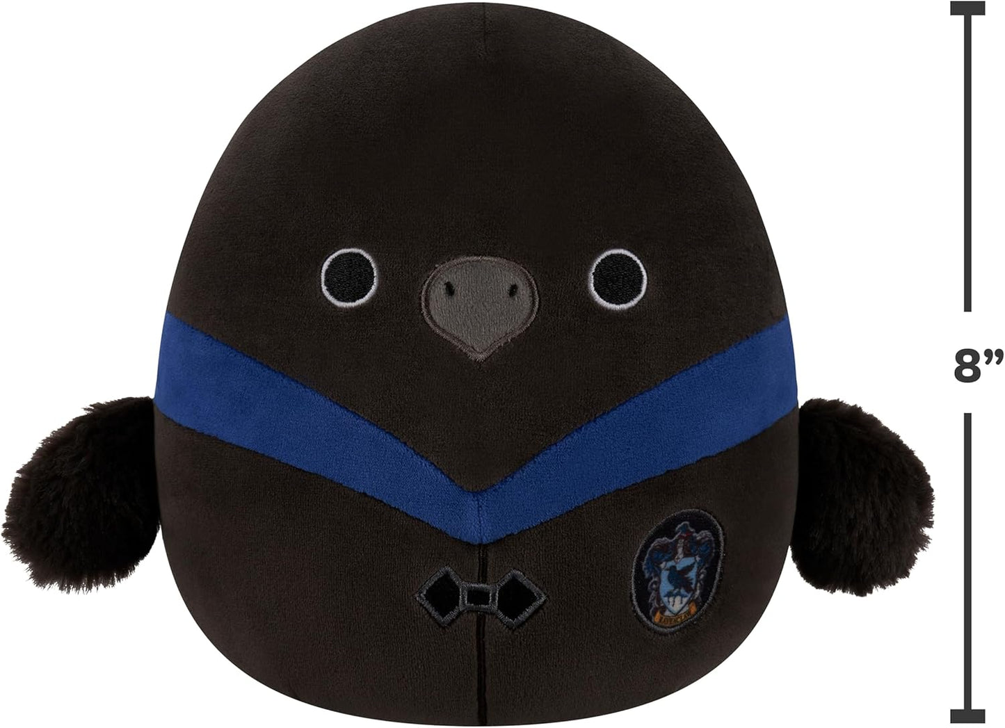 Squishmallows Pelúcia Original "Harry Potter" de 20 cm do Corvo da Corvinal com o Manto de Hogwarts - Pelúcia Oficial Ultramacia da Jazwares