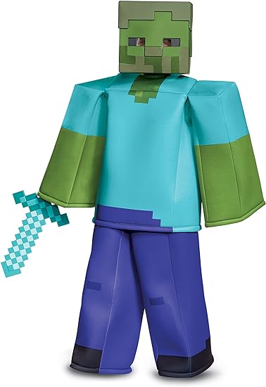 Disguise Disfarce Minecraft Prestige Kid Zombie Costume