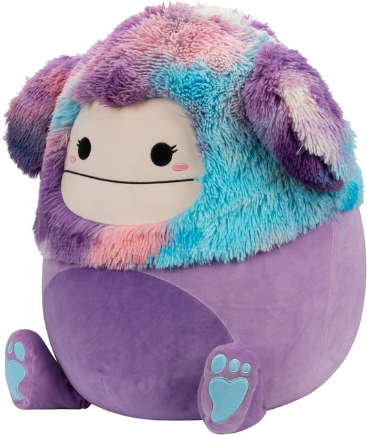 Squishmallows SQCR04218 Eden The Purple Bigfoot, 20", negro, grande