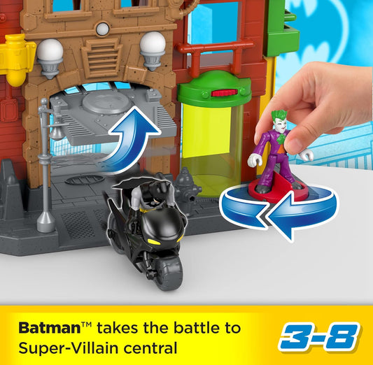 Fisher-Price Brinquedo Imaginext DC Super Friends Batman, Conjunto de Brinquedo Beco do Crime com Figuras e Acessórios para Crianças em Idade Pré-escolar a partir de 3 Anos