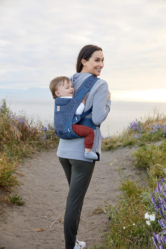 Ergobaby Porta-bebês Aerloom de recém-nascido a criança, costas ergonômicas e 3 posições, porta-bebês feito com material Formaknit, Aurora