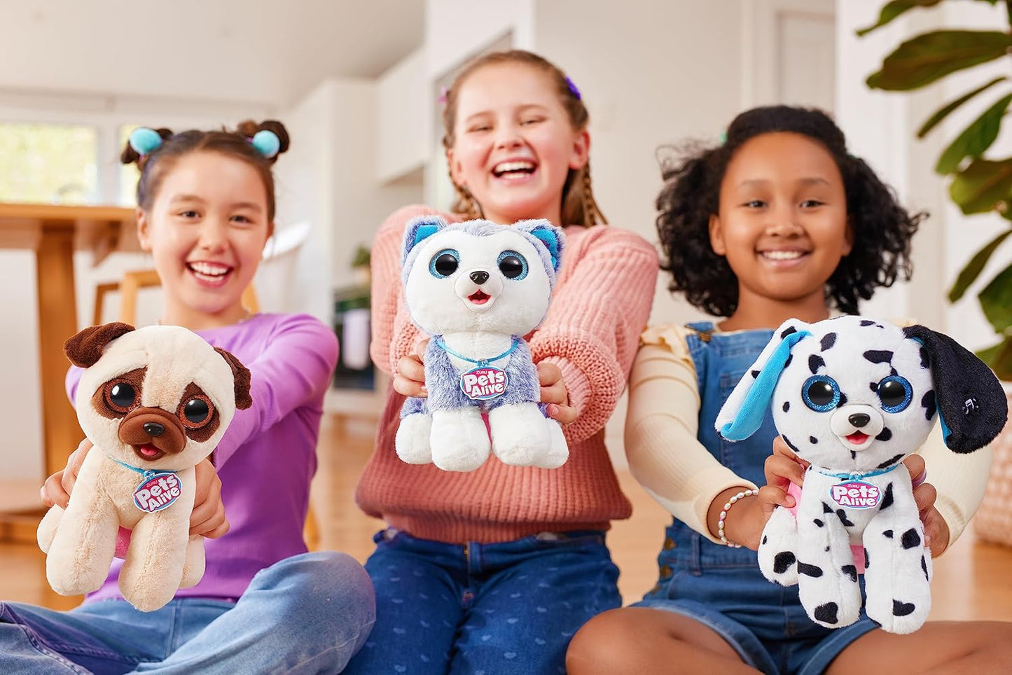 Pets Alive Pooping Puppies, Husky, Filhote de Cachorro de Verdade, Brinquedo Macio de Brincar, Pelúcia Nutritiva para o Desenvolvimento, Filhote de Cachorro Eletrônico Interativo, Idades 3+ (Husky)