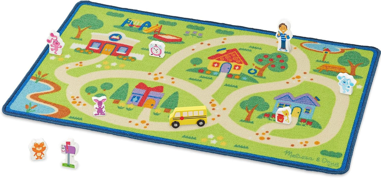 Melissa & Doug Conjunto de tapete de estrada Deluxe Playspaces e tapete de atividades de decoração 3+ presente para menino ou menina