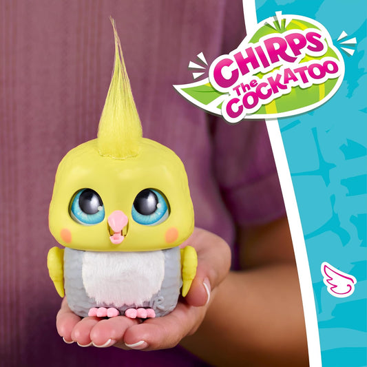 FurReal Just Play Handfuls Chirps, a Cacatua, Brinquedo Interativo de 8,9 cm, para Meninos e Meninas a partir de 4 Anos