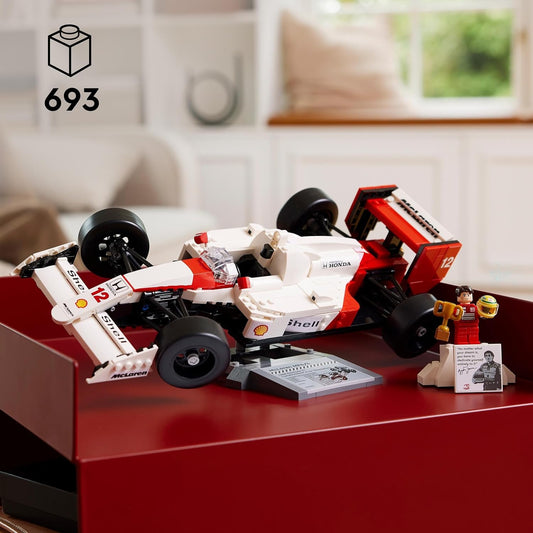 LEGO 10330 Icons McLaren MP4/4 y Set de Vehículos Ayrton Senna, Carreras de F1
