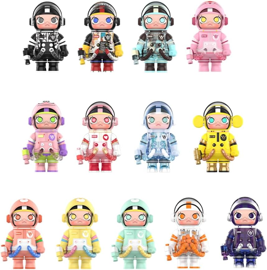 POP MART MEGA SPACE MOLLY 100% Série 2 Figuras Personagens Colecionáveis Conjunto Completo (9 Caixas) 2,5 polegadas Personagem Articulado Design Premium presentes para mulheres Caixa surpresa Favorita dos Fãs Brinquedo Colecionável