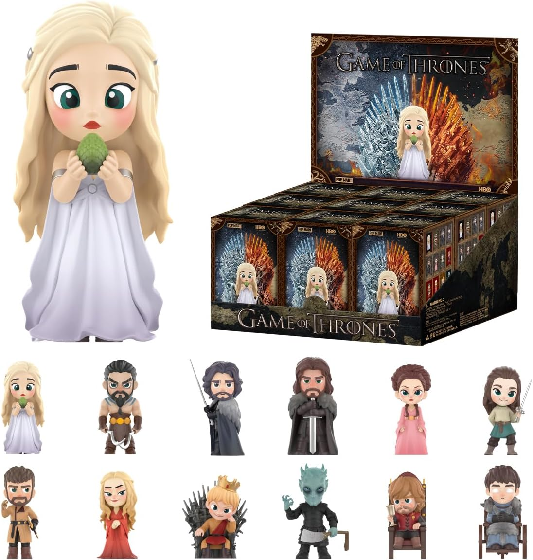POP MART Game of Thrones Série 3 Caixas 2,5 polegadas Personagem Articulado Design Premium presentes para mulheres Brinquedo Colecionável Favorito dos Fãs Figura de Ação de Brinquedo