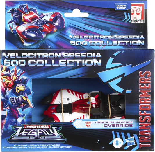 Transformers Generations Legacy Voyager Class Velocitron Speedia 500 Figura Colecção: Cybertron Universe Override 18