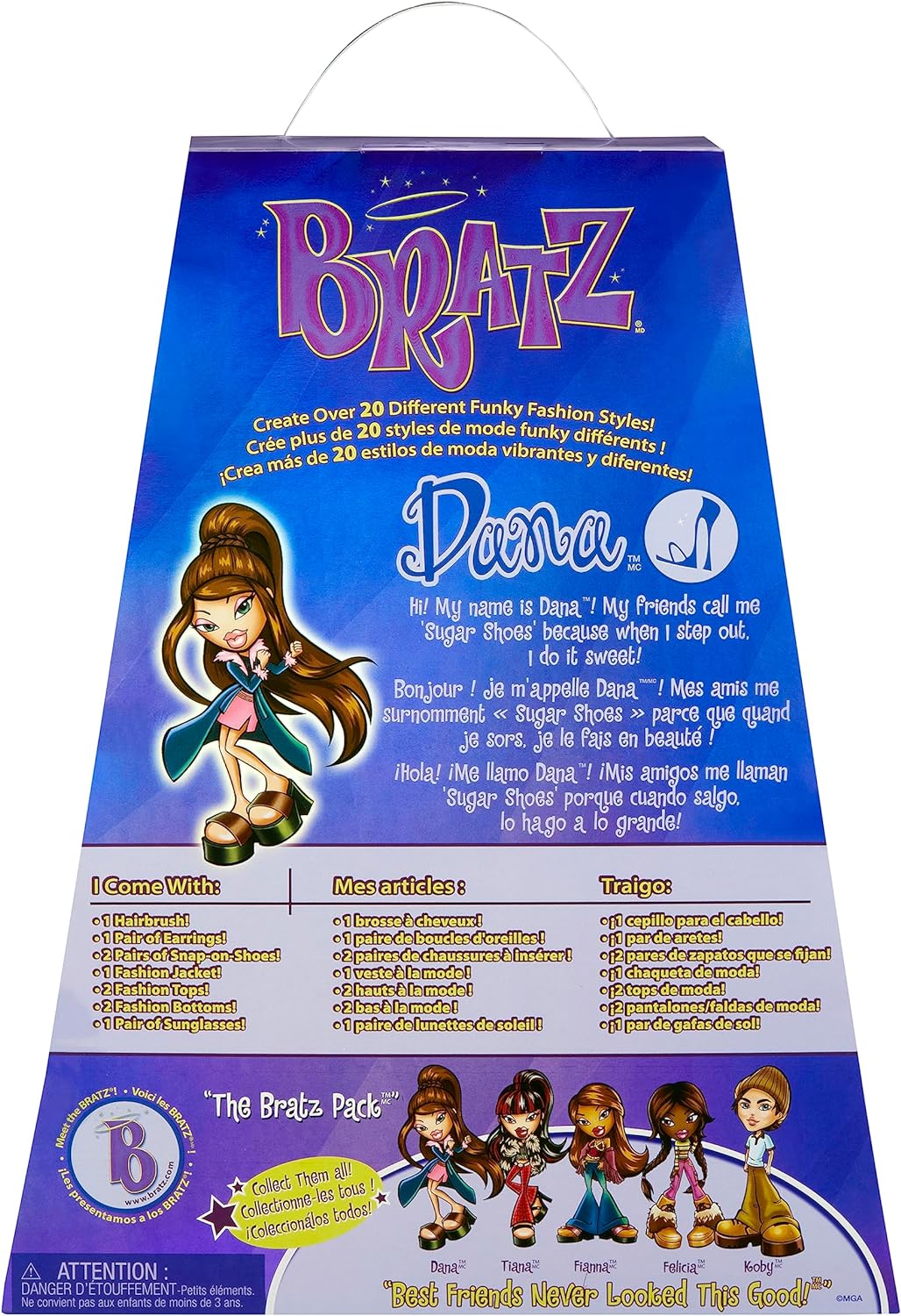 Bratz Boneca Fashion Original - DANA - Série 3 - Boneca, 2 Roupas e Pôster - Para Colecionadores e Crianças a partir de 6 anos