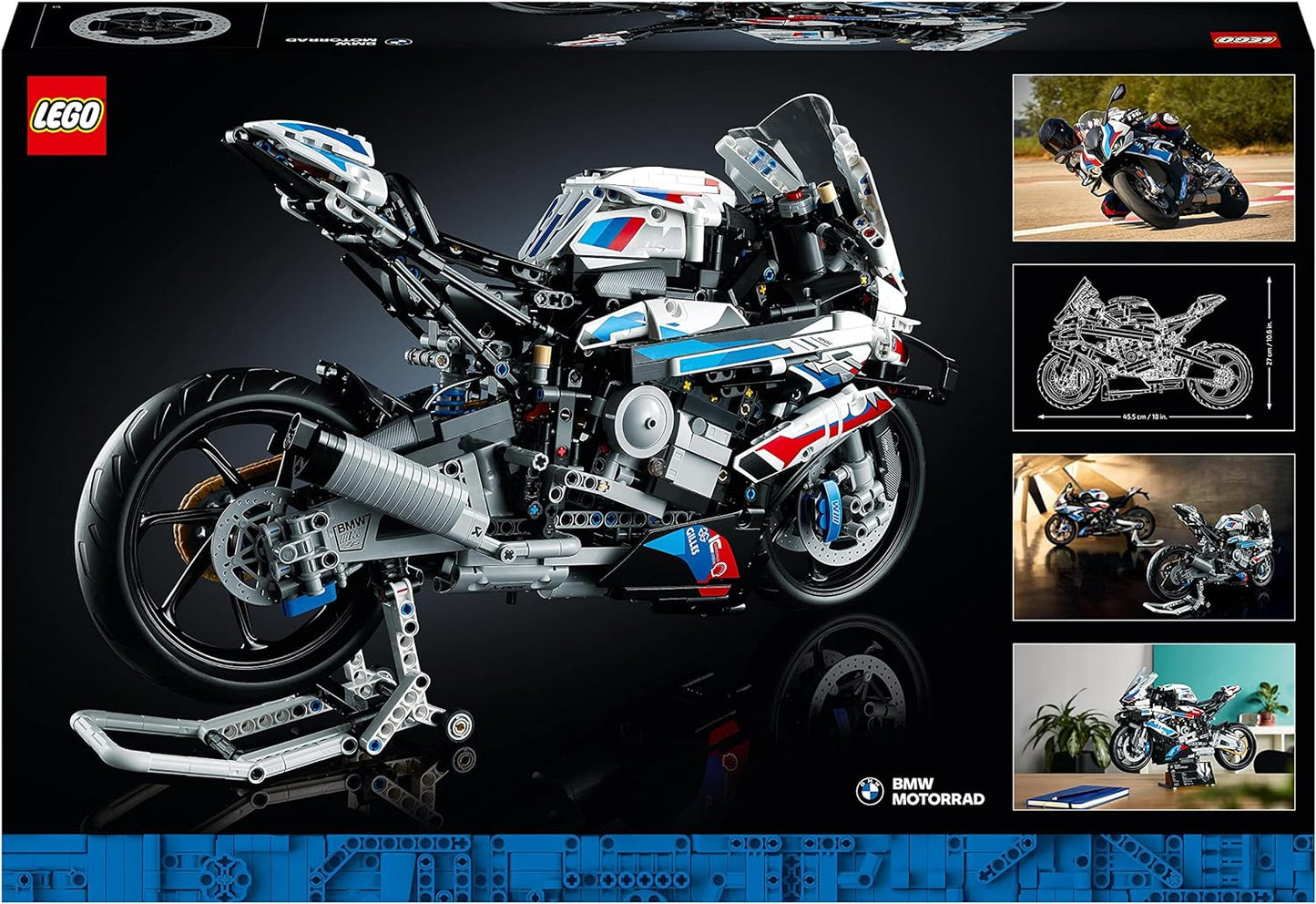 LEGO Technic Kit de modelo de motocicleta BMW M 1000 RR para adultos, juego de motocicleta para construir y exhibir con características auténticas, regalo del día del padre, idea de regalo de vehículo para hombres, mujeres, él o ella 42130
