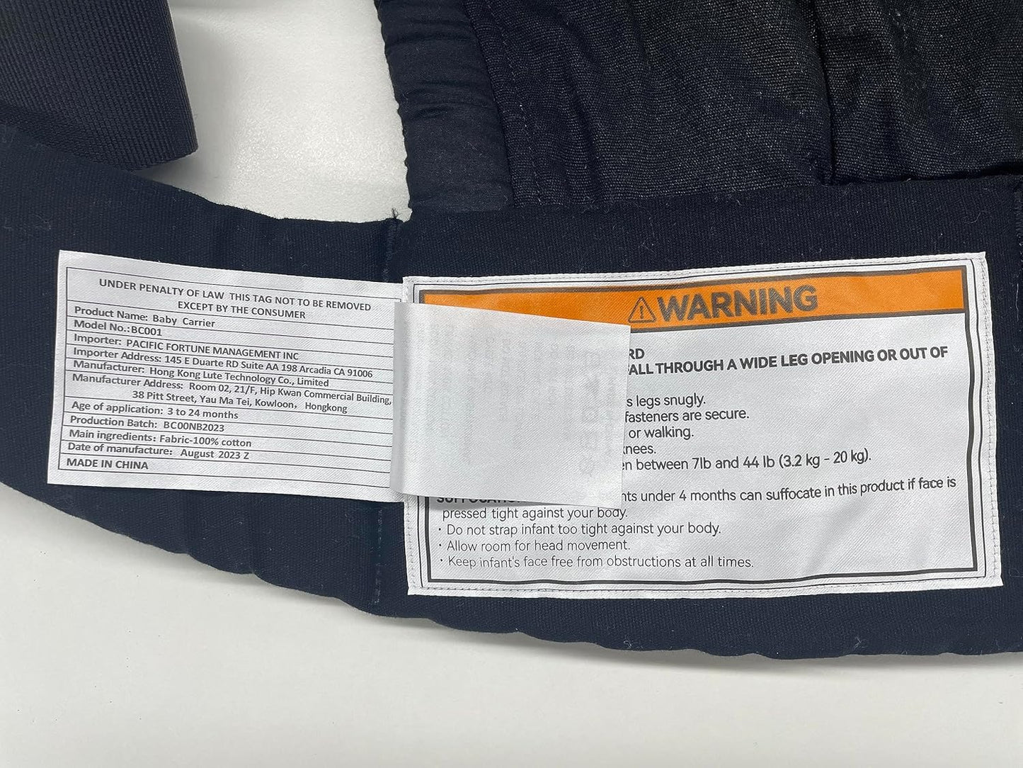 Canguru para Bebê Momcozy - Canguru de algodão puro para 3 a 24 meses, fácil de vestir, ideal para pais que não precisam usar as mãos, com suporte lombar aprimorado, preto