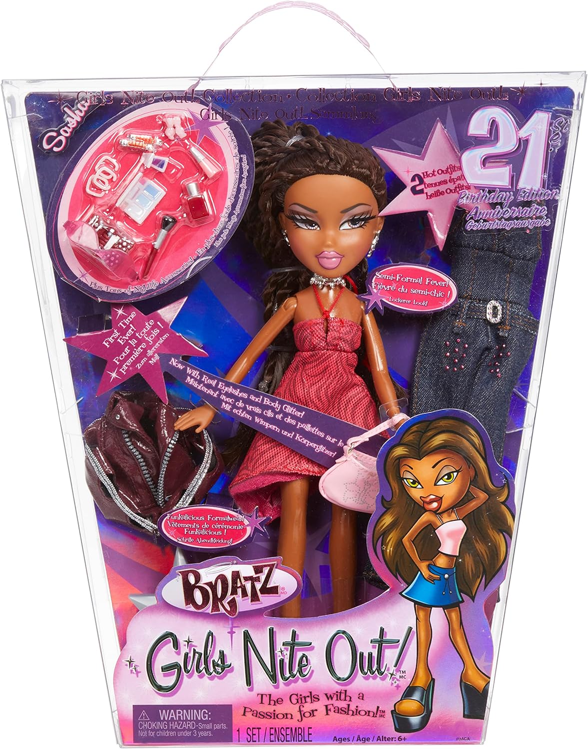 Bratz Boneca de moda de edição especial de 21º aniversário - SASHA - I