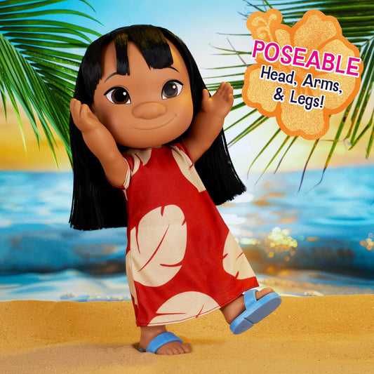 Disney Lilo & Stitch Boneca Lilo articulada de 35 cm (14 polegadas) da com figura do Stitch de 12,5 cm (5 polegadas).