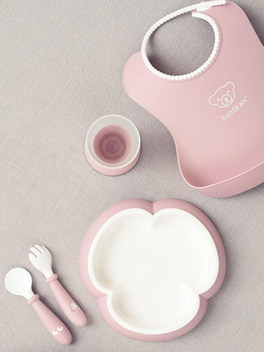 BabyBjörn Vajilla para bebé, 5 piezas, rosa claro