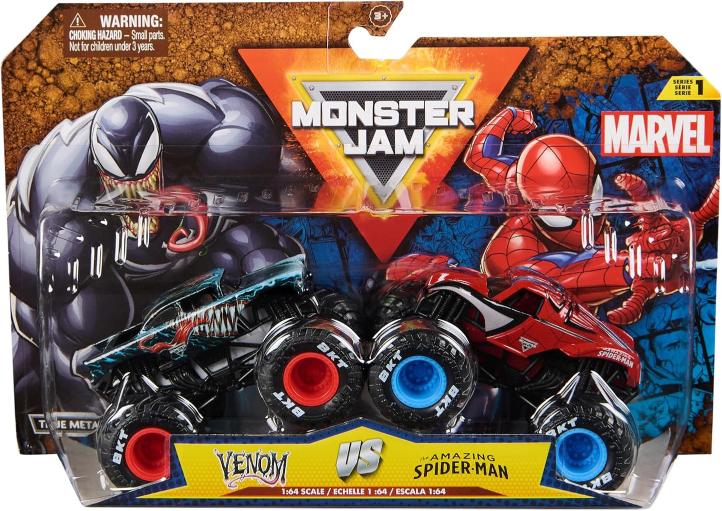 Monster Jam, caminhões monstro oficiais da Marvel em miniatura, escala 1:64, brinquedos infantis para meninos e meninas a partir de 3 anos, modelos sortidos.