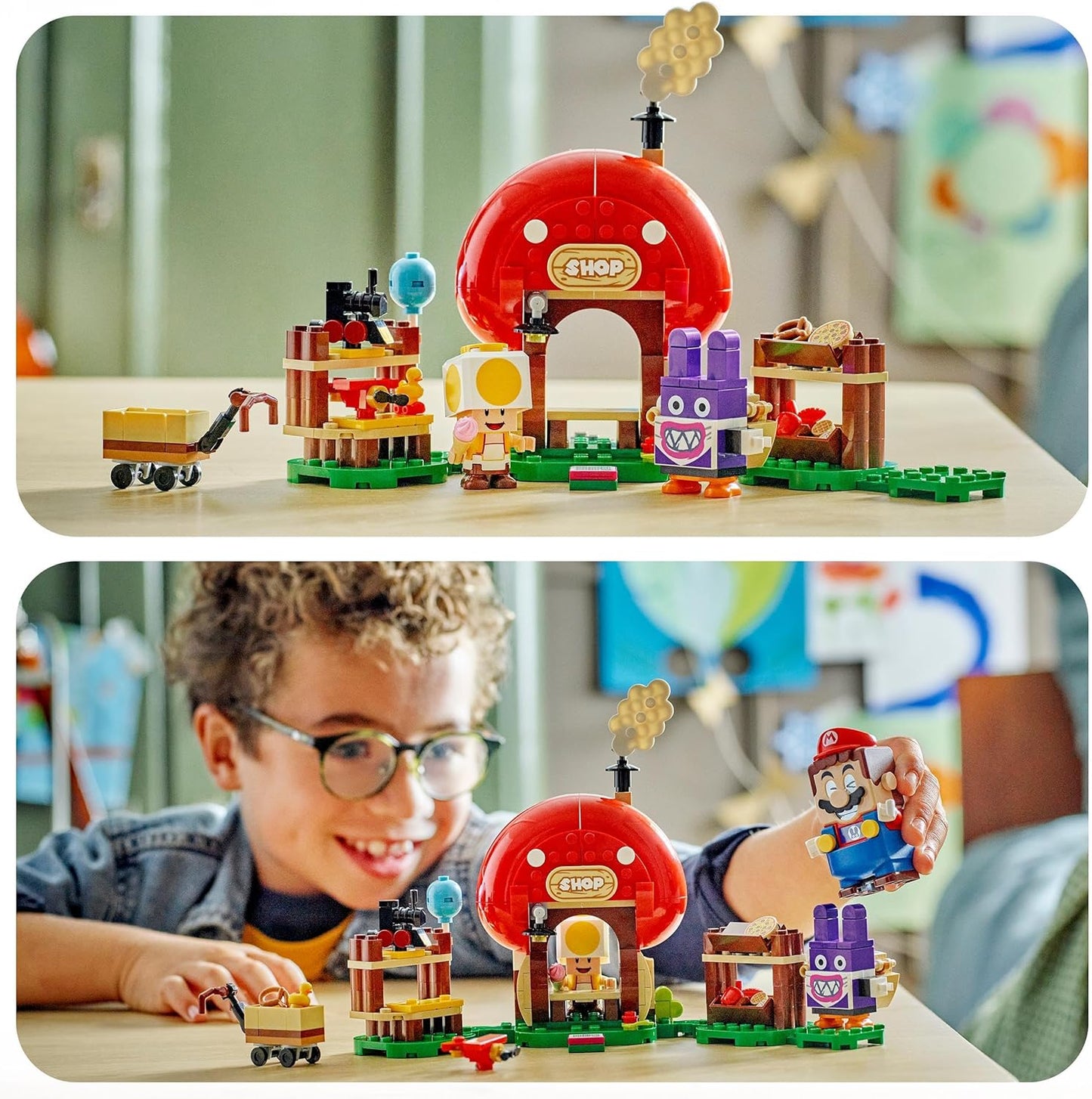 LEGO Super Mario Set de expansión Nabbit en la Tienda de Toad, juguete coleccionable para niños, niñas y niños a partir de 6 años, juego creativo con 2 figuras de personajes, incl. Rana amarilla, pequeño regalo para gamers 71429