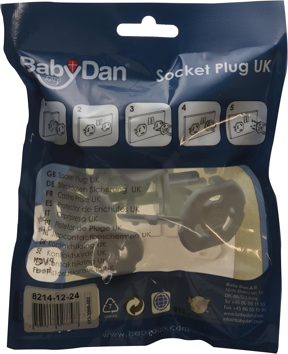 Fundas para enchufes BabyDan (paquete de 12)