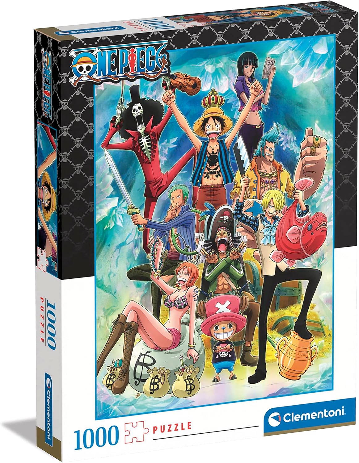 Clementoni - 39725 - One Piece Anime-puslespill - 1000 brikker, pusles