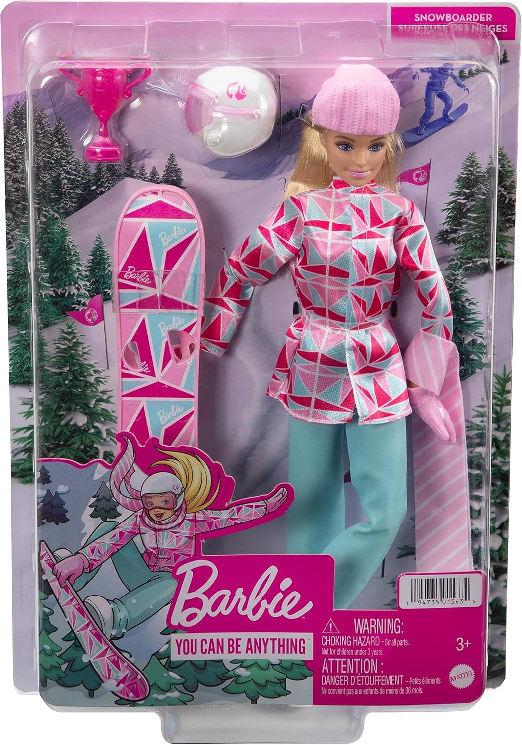 Muñeca Barbie Snowboardista