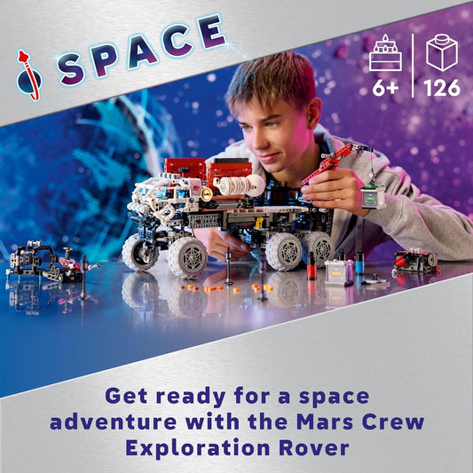 LEGO Conjunto de construção Technic Mars Crew Exploration Rover, brinquedo do espaço sideral para crianças, meninos e meninas de mais de 11 anos, presente de explorador inspirado na NASA, jogo imaginativo 42180