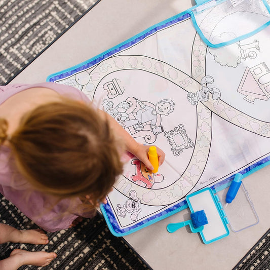 ¡Las pistas de Melissa y Doug Blue y tú! Agua ¡GUAU! Tapete de actividades