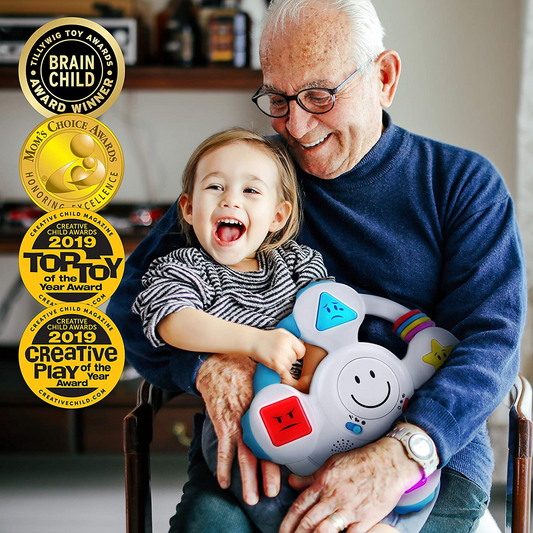 BEST LEARNING My Spin & Learn Volante - Juguetes educativos interactivos para niños pequeños de 6 a 36 meses - Juego de colores, formas, emociones y música para bebés