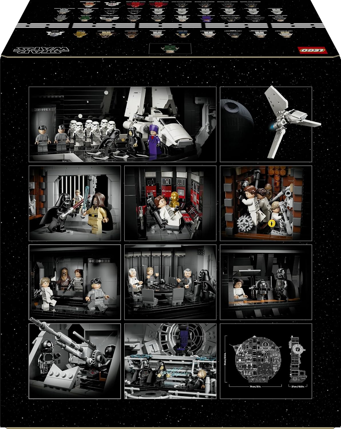 LEGO Star Wars 75419 Conjunto de Construção da Estrela da Morte para Adultos - Kit de Modelo Interativo UCS com 36 Minifiguras, incluindo Luke Skywalker, Han Solo e Darth Vader - Presente Colecionável para Fãs de Uma Nova Esperança