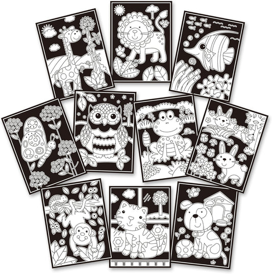 Galt Toys, Imagens de Veludo - Animais, Livros de Colorir para Crianças, A partir de 4 Anos, Multicolorido, 14,8 x 1 x 21 centímetros