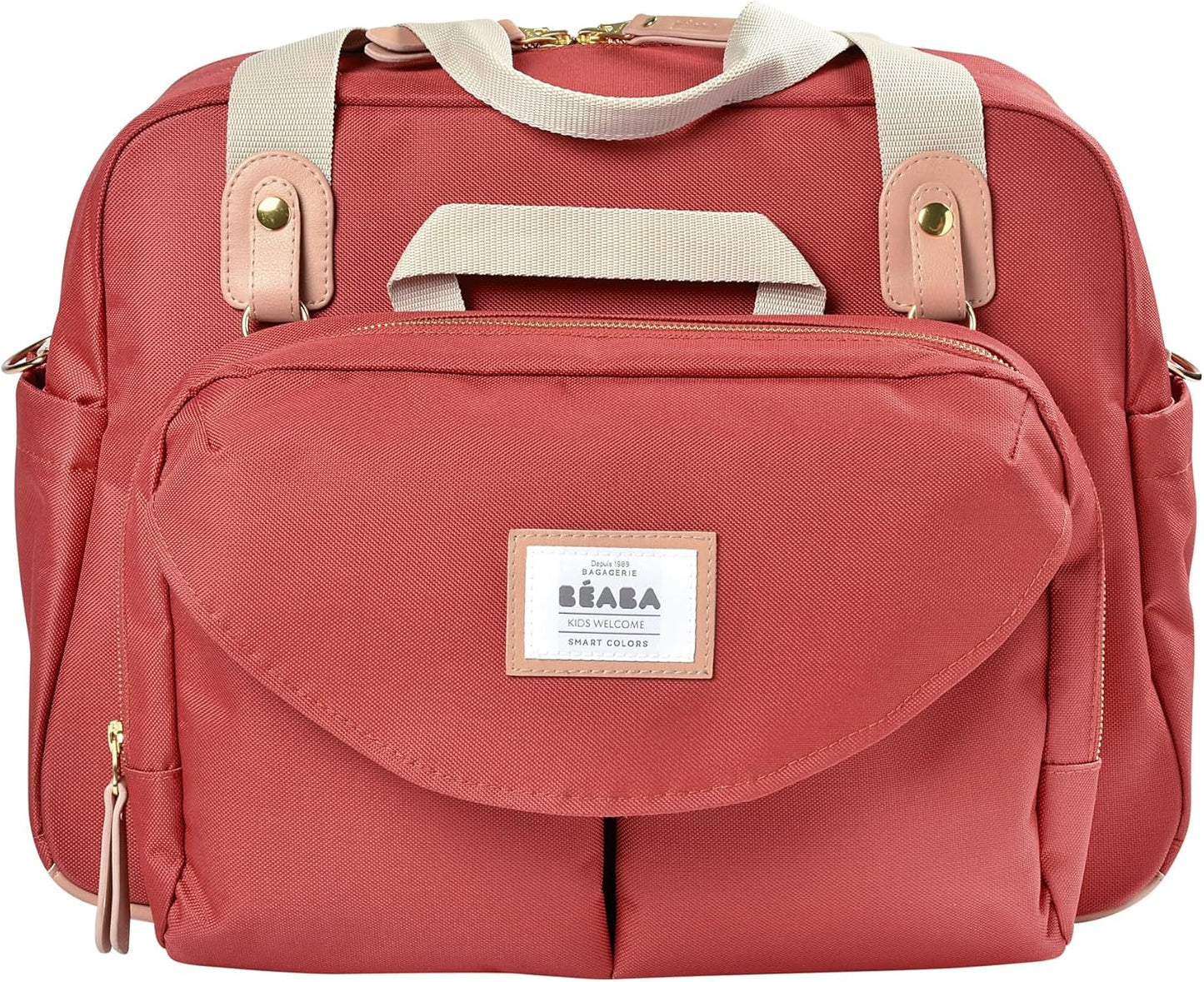BÉABA - Genève II - Bolsa para Troca de Fraldas - Bolsa para Fraldas para Bebês e Recém-nascidos - Grande capacidade - Trocador - Bolsa isotérmica para lancheira - Sistema de fixação para carrinho