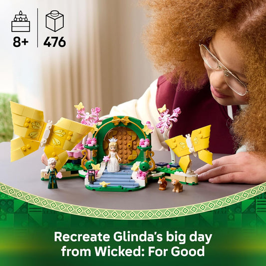 LEGO O Casamento da Glinda Malvada - Brinquedo de Construção com 2 Mini Bonecas e 2 Figuras de Borboletas Articuladas, além de Acessórios - Presente para Meninas a partir de 8 Anos e Fãs do Filme - 75688