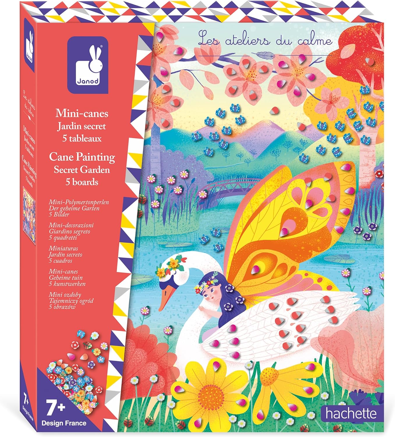 Janod - Conjunto de colagem de mini-bengala Secret Garden - The Calm W