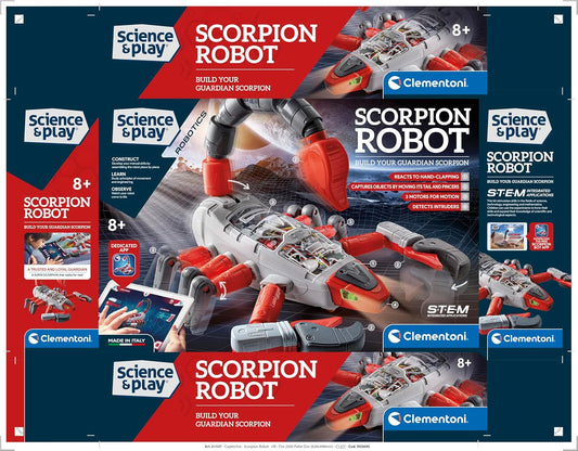 Clementoni 78811 Science & Play: Kit de construção de robô Mecha Scorpion para crianças, brinquedo educacional STEM para aprender robótica e mecânica, desenvolver habilidades de engenharia (mais de 8 anos)