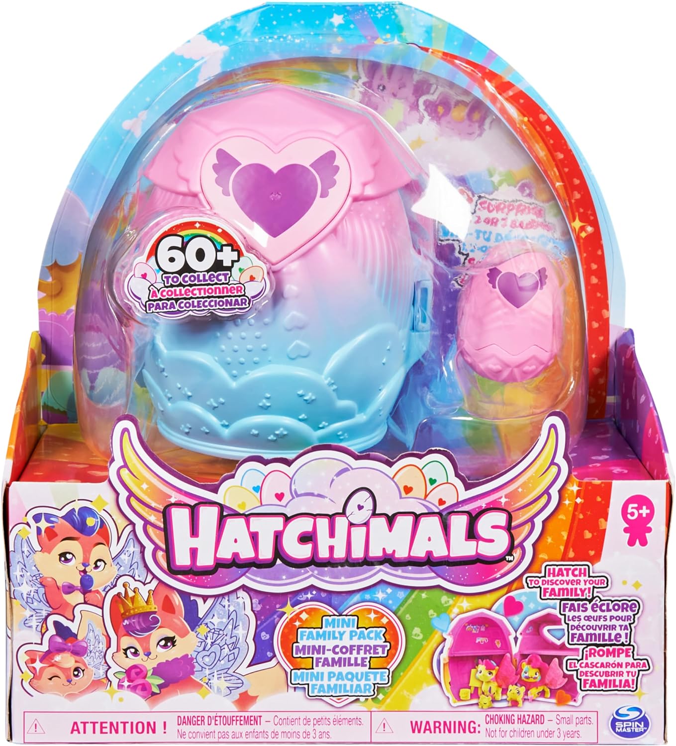 HATCHIMALS CollEGGtibles, conjunto de jogos domésticos Family Pack com 3 personagens e até 3 bebês surpresa (o estilo pode variar), brinquedos infantis para maiores de 5 anos