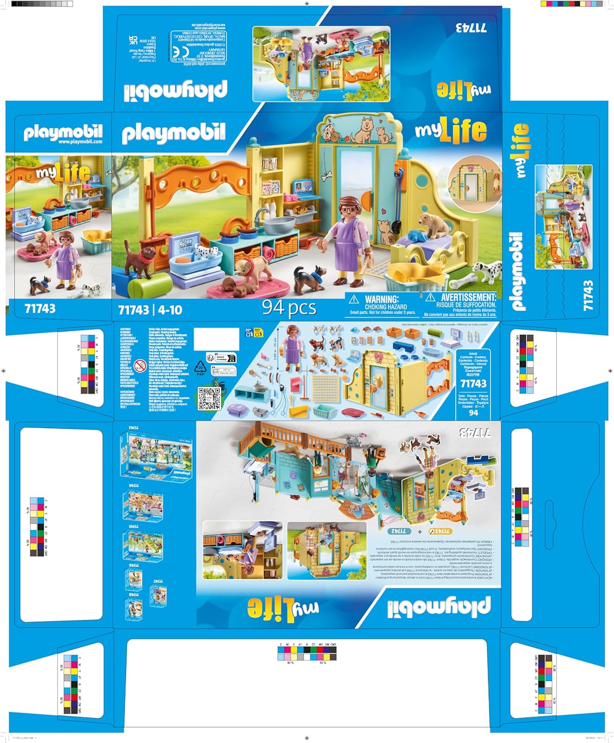 Playmobil | Minha Vida | Casa de Cachorrinho | Brinquedo de Cachorrinho para Crianças | Conjunto de Figuras de Animais | Brinquedo para Crianças de 4 Anos ou Mais | 71743