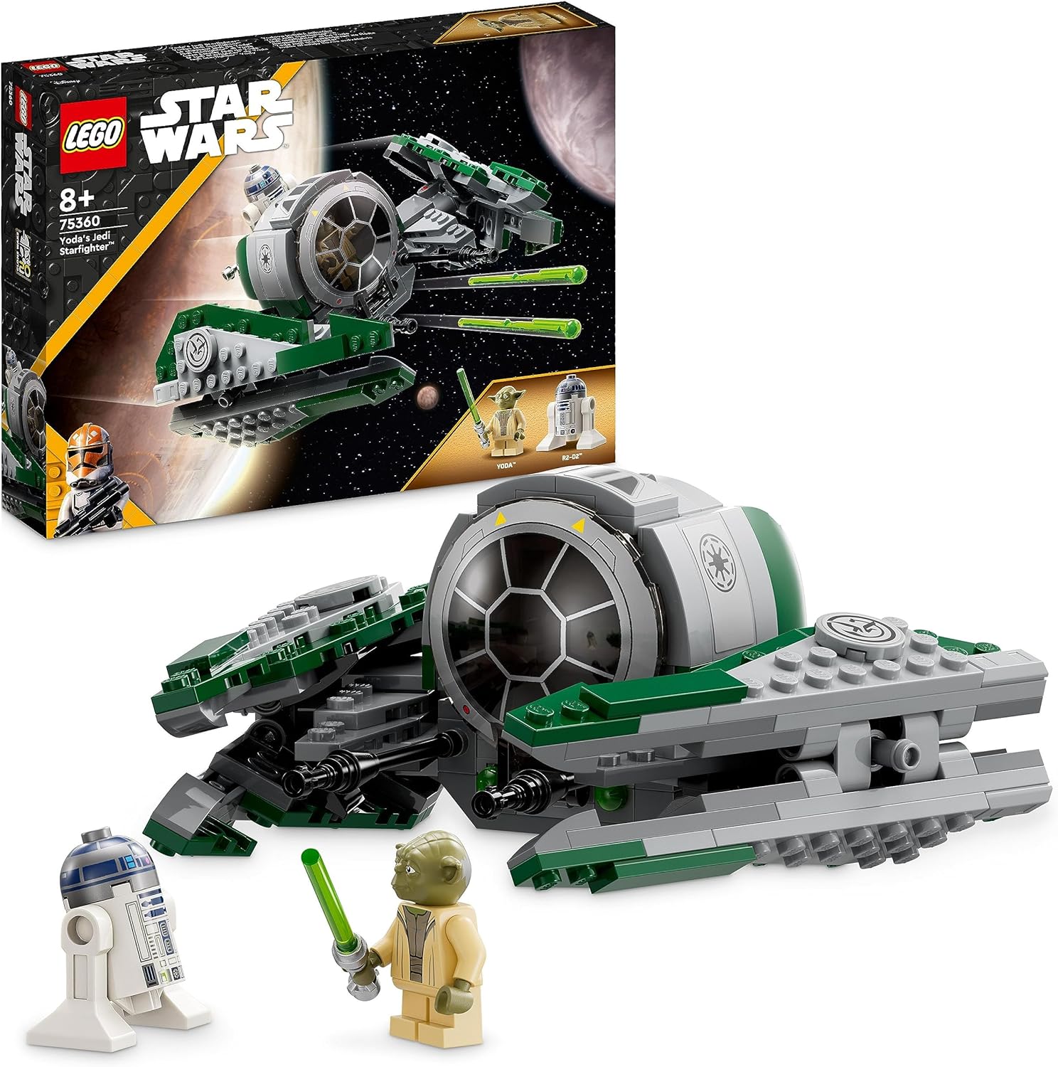 LEGO Brinquedo de construção Jedi Starfighter de Star Wars Yoda para c