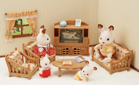 Sylvanian Families Conjunto de sala de estar confortável e conjunto de sala de jantar 5340, multicolorido