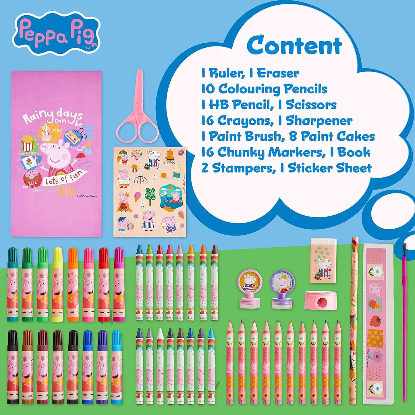 Peppa Pig Art Set - lápis de colorir para crianças