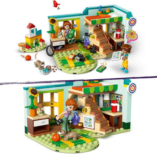 LEGO Conjunto de quarto de outono Friends, brinquedo criativo de dramatização para meninas de 6 anos ou mais, conjunto divertido com 2 personagens, natureza, animais e acessórios para casa de bonecas