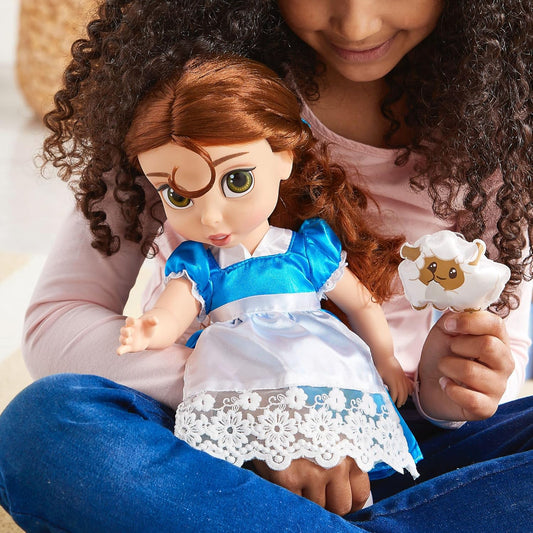 Disney Store Official Belle Doll Animator Collection, A Bela e a Fera, 39 cm/15” com cabelo enraizado realista, roupa e sapatos, boneca infantil colecionável adequada para maiores de 3 anos