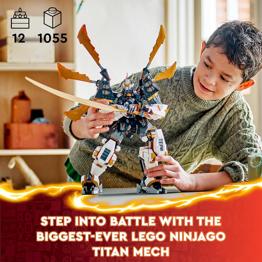 LEGO Conjunto Titan Dragon Mech de NINJAGO Cole, brinquedo de aventura para meninos e meninas, conjunto de jogos Ninja com minifigura de 1 personagem, presente de aniversário Dragons Rising para crianças e adolescentes de 12 anos ou mais 71821