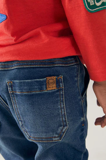 |Boy| Jeans Pull-On Supermacios Com Stretch - Lavagem Vintage (3 meses a 7 anos)