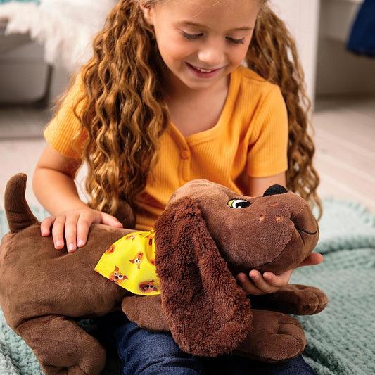 Filhotes de libra, pelúcia de cachorro marrom / Zany, brinquedo de cachorro, cachorro de brinquedo macio para crianças, brinquedos de cachorro para meninas e meninos, pelúcia de cachorro de 43 cm para crianças de 3 anos ou mais
